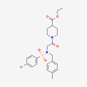 molecular formula C24H29BrN2O5S B4062912 ethyl 1-[N-[(4-bromophenyl)sulfonyl]-N-(4-methylbenzyl)glycyl]-4-piperidinecarboxylate 