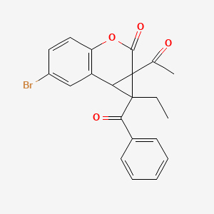 1a-acetyl-1-benzoyl-6-bromo-1-ethyl-1a,7b-dihydrocyclopropa[c]chromen-2(1H)-one