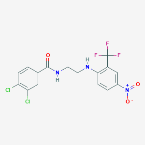 3,4-dichloro-N-(2-{[4-nitro-2-(trifluoromethyl)phenyl]amino}ethyl)benzamide