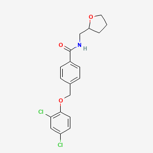 molecular formula C19H19Cl2NO3 B4062933 4-[(2,4-二氯苯氧基)甲基]-N-(四氢-2-呋喃基甲基)苯甲酰胺 