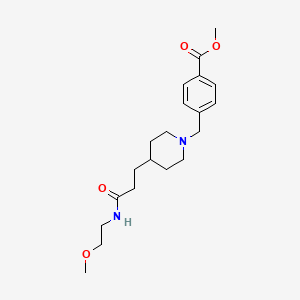 methyl 4-[(4-{3-[(2-methoxyethyl)amino]-3-oxopropyl}-1-piperidinyl)methyl]benzoate