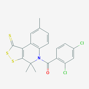 5-(2,4-dichlorobenzoyl)-4,4,8-trimethyl-4,5-dihydro-1H-[1,2]dithiolo[3,4-c]quinoline-1-thione