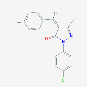 molecular formula C18H15ClN2O B406299 (4Z)-2-(4-chlorophenyl)-5-methyl-4-[(4-methylphenyl)methylidene]pyrazol-3-one CAS No. 333342-12-4