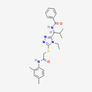 N-{1-[5-({2-[(2,4-dimethylphenyl)amino]-2-oxoethyl}thio)-4-ethyl-4H-1,2,4-triazol-3-yl]-2-methylpropyl}benzamide