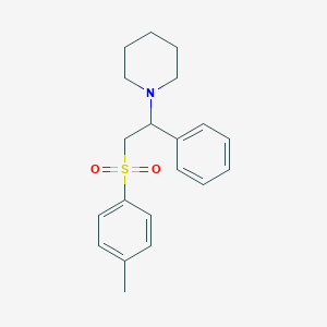 molecular formula C20H25NO2S B4063022 1-{2-[(4-甲基苯基)磺酰基]-1-苯乙基}哌啶 