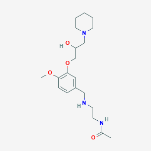 molecular formula C20H33N3O4 B4063026 N-[2-({3-[2-hydroxy-3-(1-piperidinyl)propoxy]-4-methoxybenzyl}amino)ethyl]acetamide 