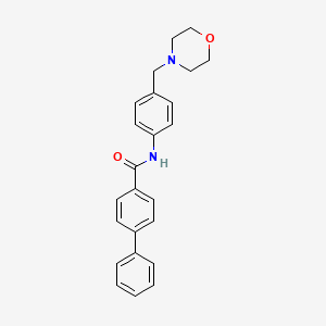 molecular formula C24H24N2O2 B4063038 N-[4-(4-morpholinylmethyl)phenyl]-4-biphenylcarboxamide 
