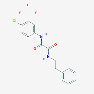 molecular formula C17H14ClF3N2O2 B406308 N-(4-Chloro-3-trifluoromethyl-phenyl)-N'-phenethyl-oxalamide 