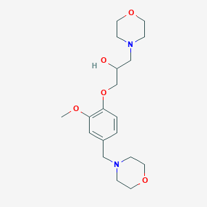 molecular formula C19H30N2O5 B4063089 1-[2-methoxy-4-(4-morpholinylmethyl)phenoxy]-3-(4-morpholinyl)-2-propanol 