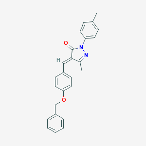 molecular formula C25H22N2O2 B406310 4-[4-(benzyloxy)benzylidene]-5-methyl-2-(4-methylphenyl)-2,4-dihydro-3H-pyrazol-3-one 