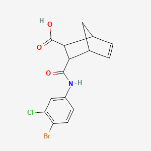 molecular formula C15H13BrClNO3 B4063118 3-{[(4-溴-3-氯苯基)氨基]羰基}双环[2.2.1]庚-5-烯-2-羧酸 