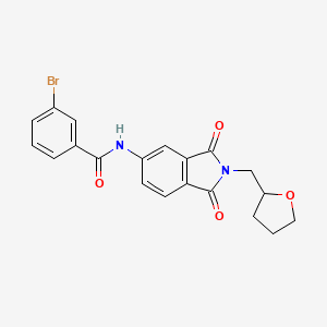 molecular formula C20H17BrN2O4 B4063130 3-bromo-N-[1,3-dioxo-2-(tetrahydro-2-furanylmethyl)-2,3-dihydro-1H-isoindol-5-yl]benzamide 