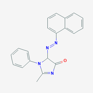 molecular formula C20H16N4O B406314 2-methyl-5-(1-naphthyldiazenyl)-1-phenyl-1,5-dihydro-4H-imidazol-4-one 