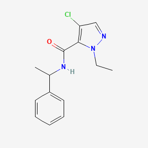 molecular formula C14H16ClN3O B4063141 4-chloro-1-ethyl-N-(1-phenylethyl)-1H-pyrazole-5-carboxamide 
