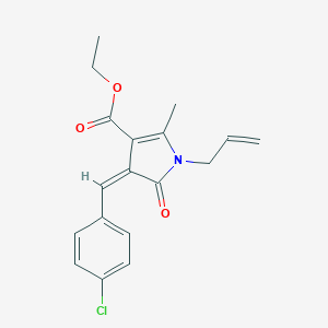 ethyl (4Z)-4-(4-chlorobenzylidene)-2-methyl-5-oxo-1-(prop-2-en-1-yl)-4,5-dihydro-1H-pyrrole-3-carboxylate