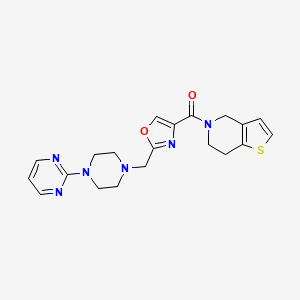 5-[(2-{[4-(2-pyrimidinyl)-1-piperazinyl]methyl}-1,3-oxazol-4-yl)carbonyl]-4,5,6,7-tetrahydrothieno[3,2-c]pyridine