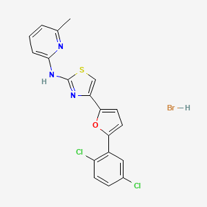 molecular formula C19H14BrCl2N3OS B4063200 N-{4-[5-(2,5-dichlorophenyl)-2-furyl]-1,3-thiazol-2-yl}-6-methyl-2-pyridinamine hydrobromide 