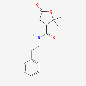 molecular formula C15H19NO3 B4063208 2,2-dimethyl-5-oxo-N-(2-phenylethyl)tetrahydro-3-furancarboxamide 