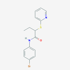 N-(4-bromophenyl)-2-(2-pyridinylthio)butanamide