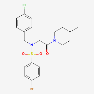 4-Bromo-N-(4-chloro-benzyl)-N-[2-(4-methyl-piperidin-1-yl)-2-oxo-ethyl]-benzenesulfonamide