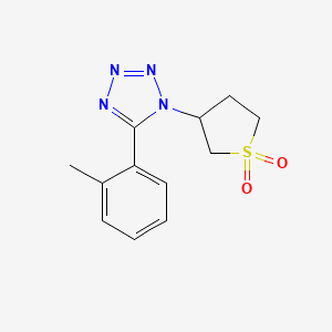 molecular formula C12H14N4O2S B4063232 1-(1,1-dioxidotetrahydro-3-thienyl)-5-(2-methylphenyl)-1H-tetrazole 