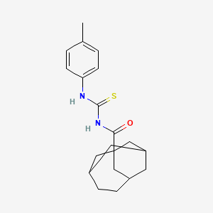 molecular formula C20H26N2OS B4063236 N-{[(4-methylphenyl)amino]carbonothioyl}tricyclo[4.3.1.1~3,8~]undecane-1-carboxamide 