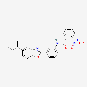 molecular formula C24H21N3O4 B4063239 N-[3-(5-sec-butyl-1,3-benzoxazol-2-yl)phenyl]-2-nitrobenzamide 