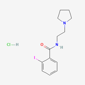 molecular formula C13H18ClIN2O B4063243 2-iodo-N-[2-(1-pyrrolidinyl)ethyl]benzamide hydrochloride 