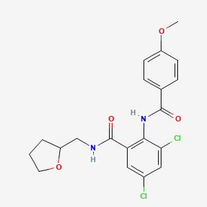 3,5-dichloro-2-[(4-methoxybenzoyl)amino]-N-(tetrahydro-2-furanylmethyl)benzamide