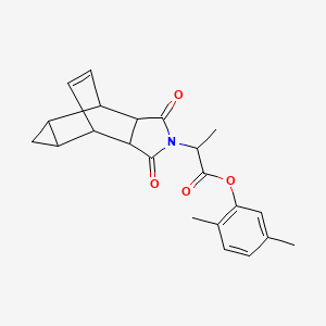 2,5-dimethylphenyl 2-(3,5-dioxo-4-azatetracyclo[5.3.2.0~2,6~.0~8,10~]dodec-11-en-4-yl)propanoate