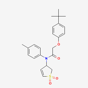 molecular formula C23H27NO4S B4063324 2-(4-tert-butylphenoxy)-N-(1,1-dioxido-2,3-dihydro-3-thienyl)-N-(4-methylphenyl)acetamide 