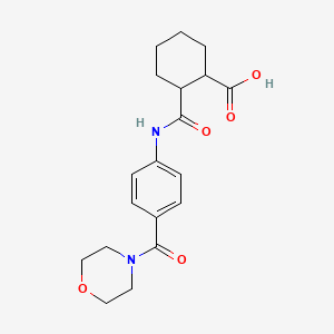 molecular formula C19H24N2O5 B4063340 2-({[4-(4-morpholinylcarbonyl)phenyl]amino}carbonyl)cyclohexanecarboxylic acid 
