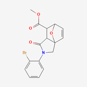 molecular formula C16H14BrNO4 B4063345 methyl 3-(2-bromophenyl)-4-oxo-10-oxa-3-azatricyclo[5.2.1.0~1,5~]dec-8-ene-6-carboxylate 