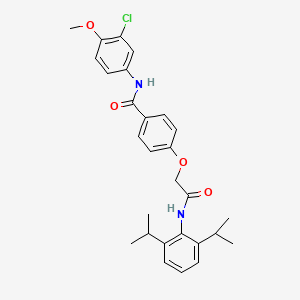 molecular formula C28H31ClN2O4 B4063351 N-(3-chloro-4-methoxyphenyl)-4-{2-[(2,6-diisopropylphenyl)amino]-2-oxoethoxy}benzamide 