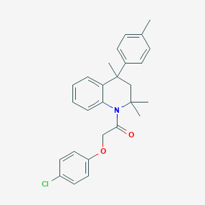 molecular formula C27H28ClNO2 B406338 1-{[(4-Chlorophenyl)oxy]acetyl}-2,2,4-trimethyl-4-(4-methylphenyl)-1,2,3,4-tetrahydroquinoline CAS No. 305863-98-3