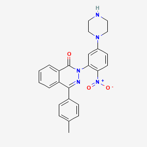 molecular formula C25H23N5O3 B4063384 4-(4-甲基苯基)-2-[2-硝基-5-(1-哌嗪基)苯基]-1(2H)-酞嗪酮 