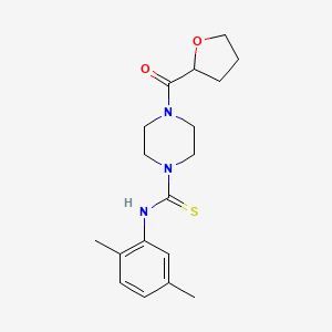 molecular formula C18H25N3O2S B4063402 N-(2,5-二甲苯基)-4-(四氢-2-呋喃基羰基)-1-哌嗪硫代甲酰胺 