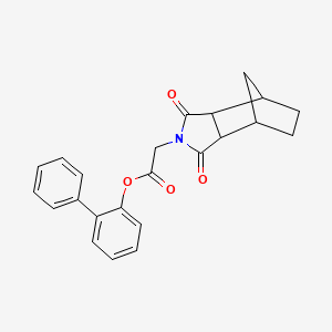 molecular formula C23H21NO4 B4063406 2-biphenylyl (3,5-dioxo-4-azatricyclo[5.2.1.0~2,6~]dec-4-yl)acetate 