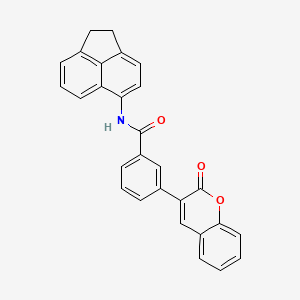 molecular formula C28H19NO3 B4063443 N-(1,2-dihydro-5-acenaphthylenyl)-3-(2-oxo-2H-chromen-3-yl)benzamide 