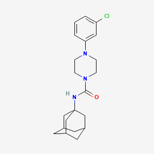 molecular formula C21H28ClN3O B4063451 N-1-金刚烷基-4-(3-氯苯基)-1-哌嗪甲酰胺 