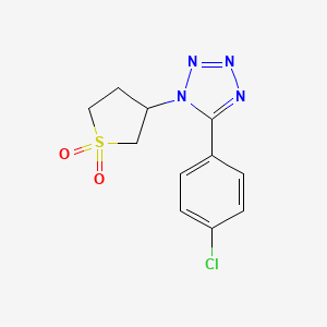 molecular formula C11H11ClN4O2S B4063470 5-(4-chlorophenyl)-1-(1,1-dioxidotetrahydro-3-thienyl)-1H-tetrazole 