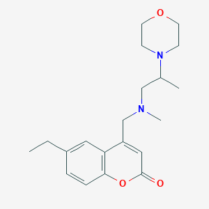 molecular formula C20H28N2O3 B4063471 6-ethyl-4-{[methyl(2-morpholin-4-ylpropyl)amino]methyl}-2H-chromen-2-one 