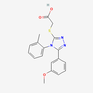 molecular formula C18H17N3O3S B4063511 {[5-(3-methoxyphenyl)-4-(2-methylphenyl)-4H-1,2,4-triazol-3-yl]thio}acetic acid 