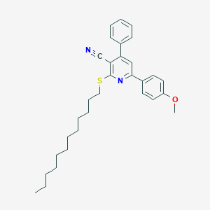 2-Dodecylsulfanyl-6-(4-methoxy-phenyl)-4-phenyl-nicotinonitrile
