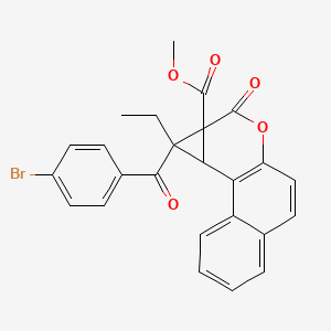molecular formula C25H19BrO5 B4063530 methyl 1-(4-bromobenzoyl)-1-ethyl-2-oxo-1,9c-dihydrobenzo[f]cyclopropa[c]chromene-1a(2H)-carboxylate 