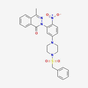 molecular formula C26H25N5O5S B4063545 2-{5-[4-(苄基磺酰基)-1-哌嗪基]-2-硝基苯基}-4-甲基-1(2H)-酞嗪酮 