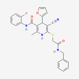 6-{[2-(benzylamino)-2-oxoethyl]thio}-5-cyano-N-(2-fluorophenyl)-4-(2-furyl)-2-methyl-1,4-dihydro-3-pyridinecarboxamide