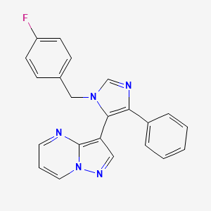 molecular formula C22H16FN5 B4063561 3-[1-(4-氟苄基)-4-苯基-1H-咪唑-5-基]吡唑并[1,5-a]嘧啶 