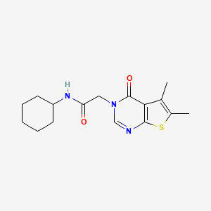 molecular formula C16H21N3O2S B4063565 N-cyclohexyl-2-(5,6-dimethyl-4-oxothieno[2,3-d]pyrimidin-3(4H)-yl)acetamide 