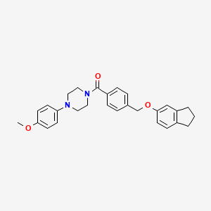 1-{4-[(2,3-dihydro-1H-inden-5-yloxy)methyl]benzoyl}-4-(4-methoxyphenyl)piperazine